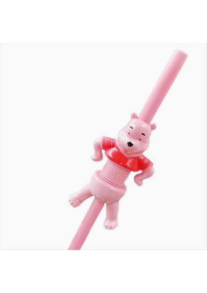 Straw-1pcs Disney Winnie The Pooh Doğum Günü Partisi Malzemeleri Kağıt Bardak Tabaklar Masa Örtüsü Hediye Keseleri Bebek Duş Kız Parti Folyo Balonlar Dekor (Yurt Dışından)