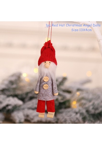 G-Santa Kırmızı Gri Noel Yüzü Olmayan Gnome Santa Bebek Kolye Noel Ağacı Asılı Süsleme Bebek Dekorasyon Ev Yeni Yıl Hediyeleri Için Parti Kaynağı (Yurt Dışından)