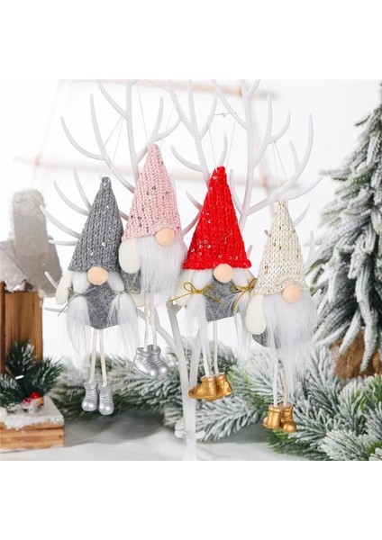 G-Santa Kırmızı Gri Noel Yüzü Olmayan Gnome Santa Bebek Kolye Noel Ağacı Asılı Süsleme Bebek Dekorasyon Ev Yeni Yıl Hediyeleri Için Parti Kaynağı (Yurt Dışından) modelleri
