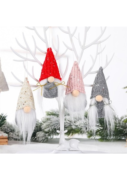 G-Santa Kırmızı Gri Noel Yüzü Olmayan Gnome Santa Bebek Kolye Noel Ağacı Asılı Süsleme Bebek Dekorasyon Ev Yeni Yıl Hediyeleri Için Parti Kaynağı (Yurt Dışından) fırsatları