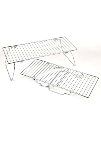 Olap Içi Düzenleyici Raf Katlanır Krom Üst Üste Konulabilir 47 x 20 cm RD026
