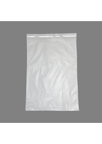 40X50+5 Süt Beyaz Cepsiz Kargo Poşeti (100 ADET)-100 Mikron