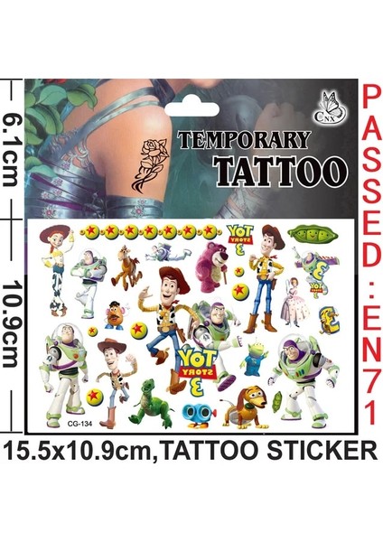 1 Sayfalık Stil Bir Disney Oyuncak Hikayesi Buzz Lightyear Dövmeler Sahte Geçici Dövmeler Çocuklar Için Erkek Kadın Yetişkinler Karikatür Doğum Günü Partisi Malzemeleri (Yurt Dışından)