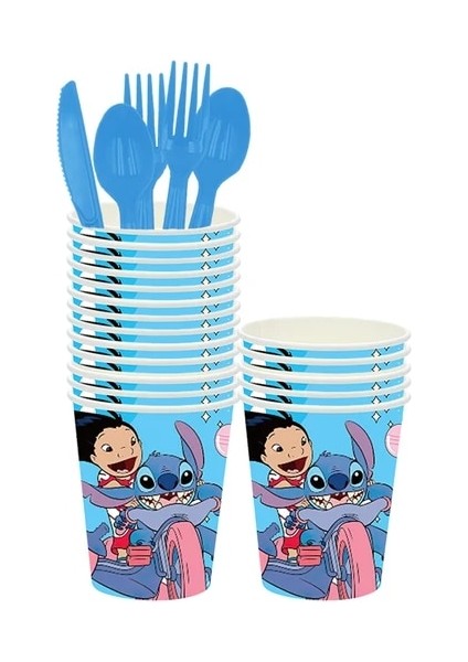 Kağıt Bardak 10 Adet Disney Lilo Stitch Parti Malzemeleri Tek Kullanımlık Sofra Kağıt Tabak Peçete Masa Örtüsü Çocuk Doğum Günü Partisi Dekoru Erkek Bebek Duş (Yurt Dışından)
