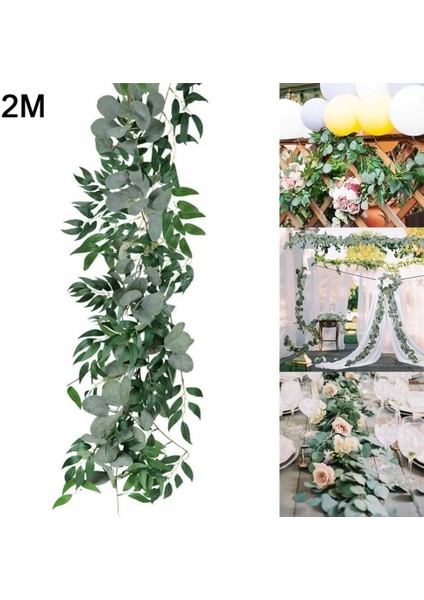 Boyutu 2 6.5 Feet Yapay Asılı Okaliptüs ve Söğüt Sarmaşıklar Sahte Garland Sarmaşık Düğün Arka Plan Kemer Duvar Dekor Masa Koşucu Asma (Yurt Dışından) fiyatları