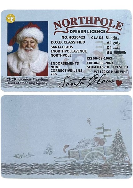 B 1 Adet 1/2/3 Adet Noel Baba Uçuş Lisans Kartı Noel Arifesi Ehliyet Noel Hediyesi Çocuklar Için Mutlu Noeller Süslemeleri (Yurt Dışından)