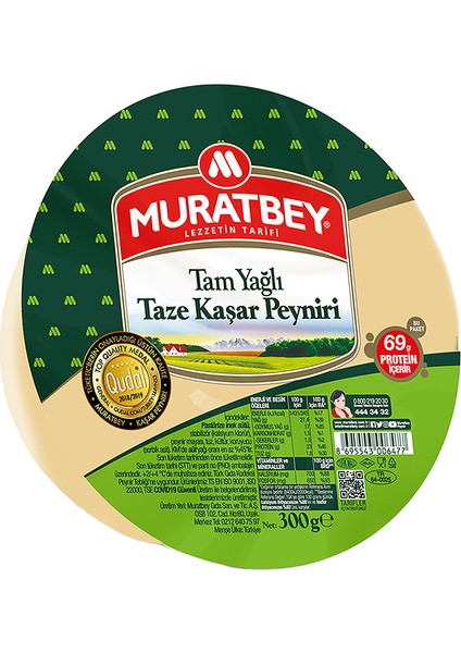 Taze Kaşar 300 gr x4 Paket
