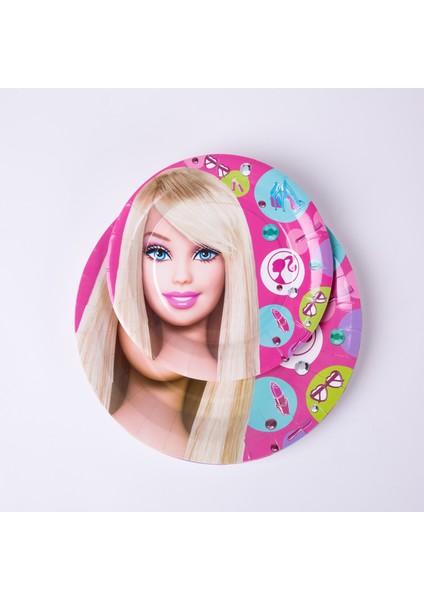 Fork-6pcs Pembe Prenses Kız Doğum Günü Partisi Kağıt Tabaklar Masa Örtüsü Banner Bebek Duş Barbi Süslemeleri Malzemeleri Çocuk Oyuncakları Bebek (Yurt Dışından)