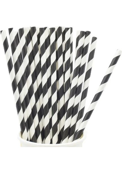Siyah Payet 25PCS Açık Pembe Mavi Mor Kağıt Pipet Biyobozunur Parti Pipet Erkek Kız Bebek Duş Cinsiyet Ortaya Doğum Günü Düğün Dekorasyon (Yurt Dışından)