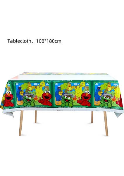 Kek TOPPER-24PCS Susam Sokağı Parti Malzemeleri Elmo Tema Tek Kullanımlık Sofra Fincan Plaka Hediye Çantası Balon Bebek Duş Çocuk Doğum Günü Partisi Dekoru (Yurt Dışından)