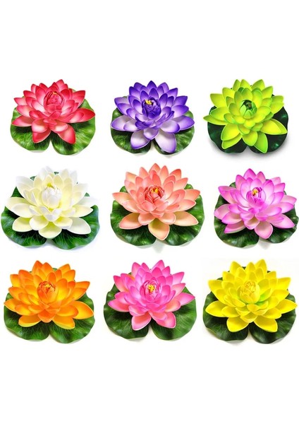 A4-20 cm 10/18 cm Yüzen Lotus Yapay Çiçek Gerçekçi Nilüfer Mikro Manzara Düğün Gölet Bahçe Ev Sahte Lotus Bitki Dekor Için (Yurt Dışından)