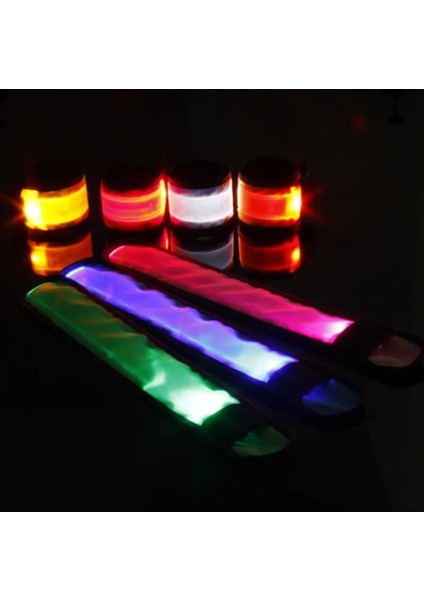 Beyaz 35 cm 1 Pc Doğa Sporları Gece Koşu Kol Bandı LED Işık Emniyet Kemeri Kol Bacak Uyarı Bileklik Bisiklet Bisiklet Bisiklet Parti Glow Prop Sw (Yurt Dışından) indirimleri