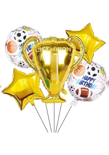 Balonlar Set 3 Futbol Doğum Günü Tek Kullanımlık Masa Örtüsü Futbol Partisi Tek Kullanımlık Sofra Setleri Çocuk Boys Mutlu Futbol Doğum Günü Partisi Malzemeleri (Yurt Dışından)
