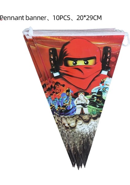 Balon-1 Adet Karikatür Legoing Tema Ninja Parti Masa Örtüsü Kağıt Bardaklar Tabaklar Payet Doğum Günü Parti Malzemeleri Çocuk Oyuncak Bebek Duş Dekorasyonu (Yurt Dışından)