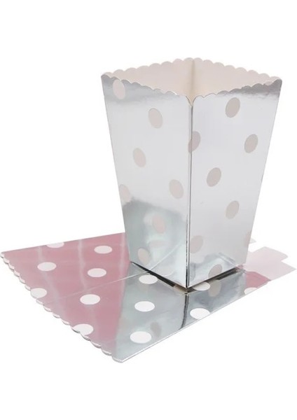 Şerit Nokta Yeni!12 Adet/grup Patlamış Mısır Kutusu/fincan Pembe Tema Parti Dekorasyon Çocuklar Için Mutlu Doğum Günü Noel Düğün Parti Bebek Duş Malzemeleri (Yurt Dışından)