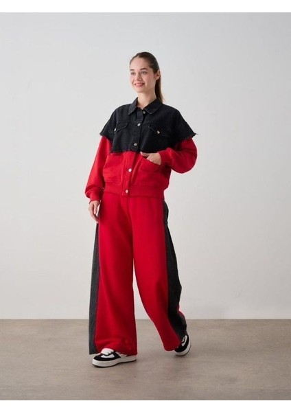 Kız Çocuk Denim Garnilli 3 Iplik Ceket