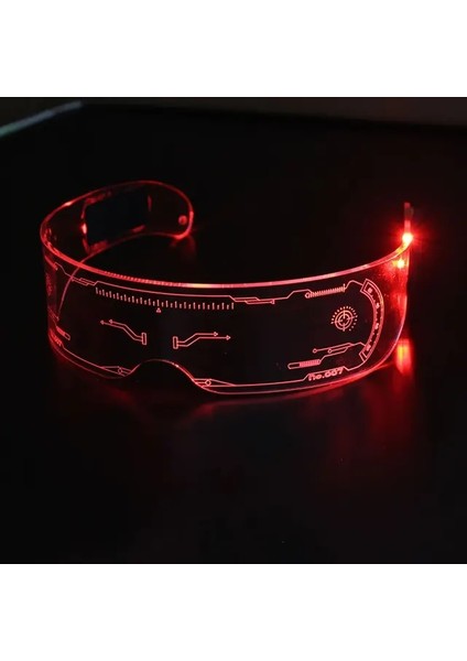 Kırmızı LED Işıklı Renkli Gözlük LED Gözlük El Tel Neon Işık Up Vizör Gözlük Bar Parti Gözlük Cadılar Bayramı Noel Partileri Için (Yurt Dışından)