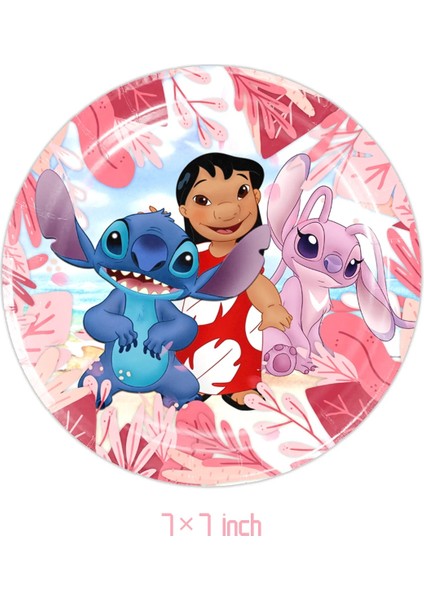 10 Adet Kaşık Pembe Lilo ve Stitch Tema Doğum Günü Partisi Dekorasyon Kağıdı Sofra Fincan Plaka Balon Arka Plan Çocuklar Için Bebek Duş Malzemeleri (Yurt Dışından)