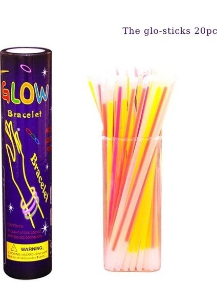 20 Adet Işık Çubuğu Aydınlık Lolipop Dönen Fırıldak Gece Parlayan Işık Çubuğu Mutlu Doğum Günü Partisi Dekoru Let's Glow Floresan Balon Çocuklar Favor (Yurt Dışından)