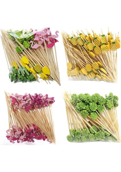 G Karışık Kalp 100 Adet Tek Kullanımlık Bambu Şiş Yiyecek Kürdanları Büfe Cupcake Meyve Çatalı Parti Kek Tatlı Salata Sebze Çubukları Kürdan Şiş (Yurt Dışından)