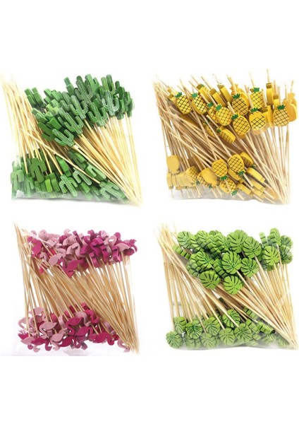 G Karışık Kalp 100 Adet Tek Kullanımlık Bambu Şiş Yiyecek Kürdanları Büfe Cupcake Meyve Çatalı Parti Kek Tatlı Salata Sebze Çubukları Kürdan Şiş (Yurt Dışından)