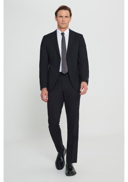 Slim Fit Dar Kesim Mono Yaka Yünlü Takım Elbise fırsatları