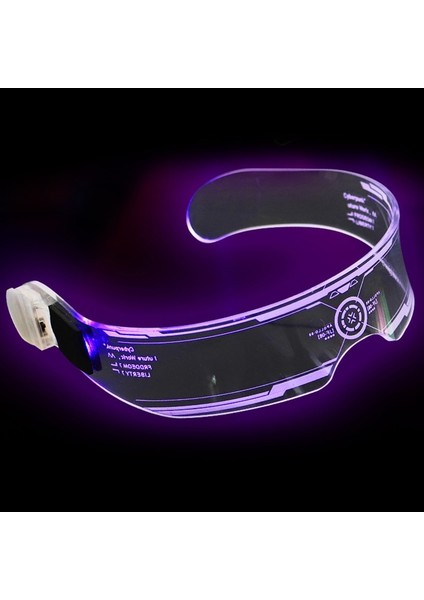 B Renkli LED Işıklı Gözlük Müzik Festivali Bar Ktv Neon Parti Cadılar Bayramı Dekorasyon LED Gözlük Glow Sunglass Bilimkurgu Gözlük (Yurt Dışından) indirimleri
