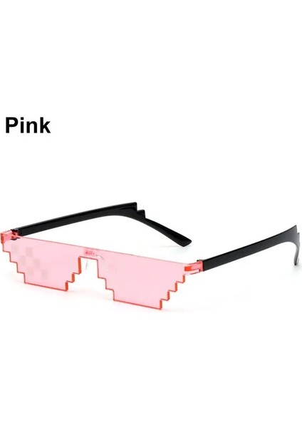 Pembe Komik Piksel Mozaik Güneş Gözlüğü Thug Life Güneş Gözlüğü Retro Gamer Robot Güneş Gözlüğü Doğum Günü Partisi Cosplay Erkekler ve Kadınlar Için Iyilik (Yurt Dışından)