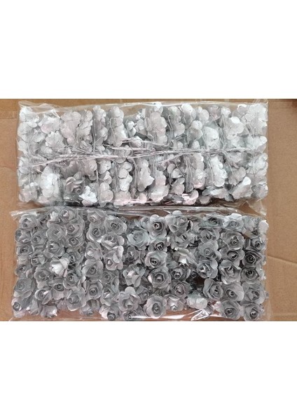 Simli 144 Adet/grup 1.5 cm Mini Kağıt Gül Yapay Çiçekler Düğün Dekorasyon Için Eller Scrapbooking Küçük Sahte Çiçek Buketi (Yurt Dışından)
