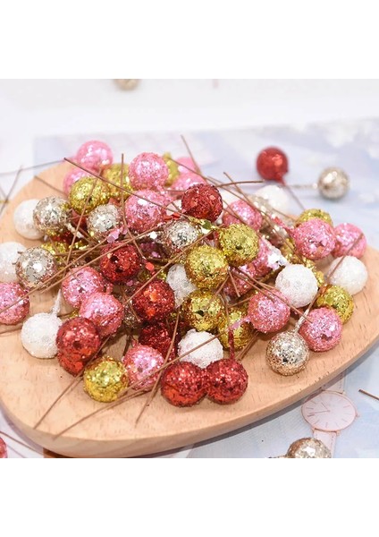 Altın 50 Parça 50/100/200 Adet Glitter Meyve Organlarındaki Kiraz Noel Yapay Çiçek Kırmızı Meyveler Boncuk Noel Ağacı Noel Hediyesi Için Dekorasyon (Yurt Dışından) fiyatları