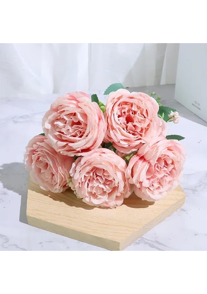 Pembe En Çok Satan Güzel Gül Şakayık Yapay Ipek Çiçekler Küçük Beyaz Buket Ev Partisi Kış Düğün Dekorasyon Sahte Çiçekler (Yurt Dışından)