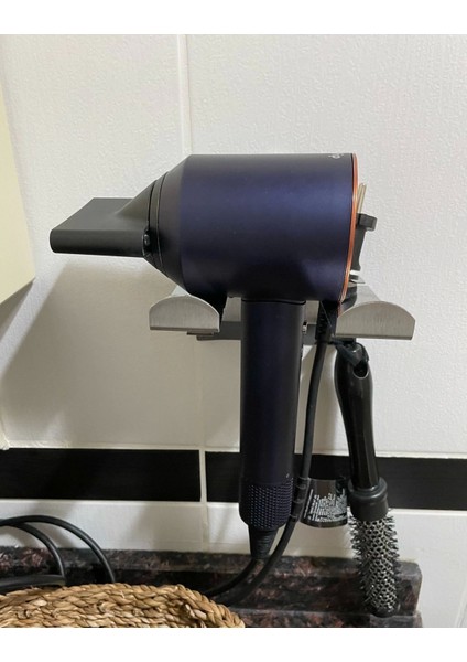 Ister Kendinden Yapışkanlı Ister Vidalı Fön Makinesi Tutucu Krom