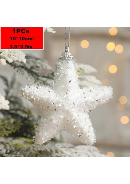 1 Adet N Yeni Noel Ağacı Süsleri Kolye Noel Ağacı Beyaz Elk Kar Tanesi Süsler Ev Asılı Dekorasyon 2022 Yeni Yıl Partisi Deco (Yurt Dışından)