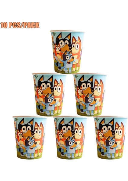 Balonlar-12 Adet Sıcak Karikatür Mavi Blueyes Tema Doğum Günü Partisi Süslemeleri Çocuklar Tek Kullanımlık Sofra Seti Bebek Duş Mavi Parti Dekor Malzemeleri (Yurt Dışından) fırsatları