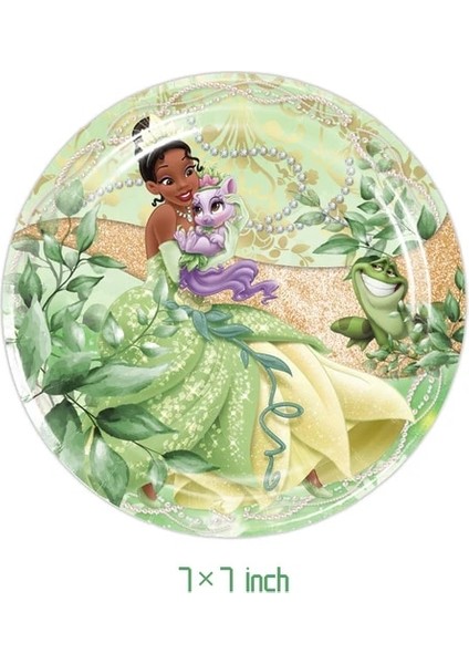 PLATE-10PCS-7 Animasyon Filmi Karışık Rapunzel Tema Parti Malzemeleri Sofra Fincan Tabağı Peçete Bayrağı Bebek Duş Balonları Doğum Günü Partisi Dekoru (Yurt Dışından)