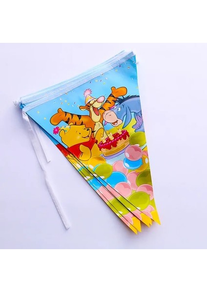Flag-1pack Winnie The Pooh Karikatür Tema Parti Malzemeleri Tek Kullanımlık Sofra Kağıt Saman Tabaklar Oyuncaklar Doğum Günü Şekeri Bebek Duş Süslemeleri (Yurt Dışından)