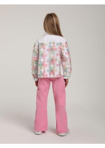 Kız Çocuk Tasarım Çiçekli Kot Ceket fiyatları