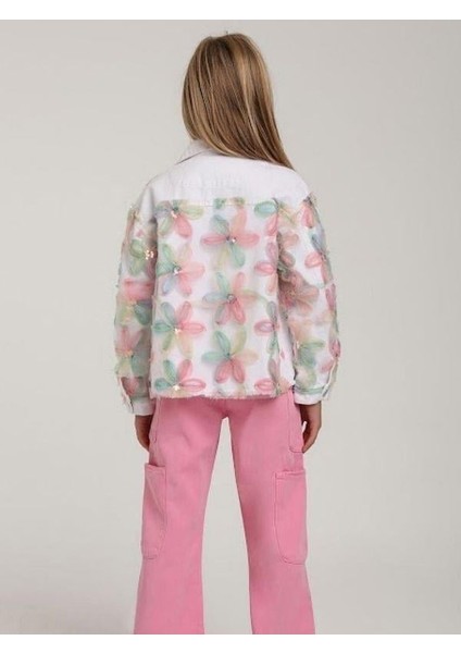Kız Çocuk Tasarım Çiçekli Kot Ceket fırsatları