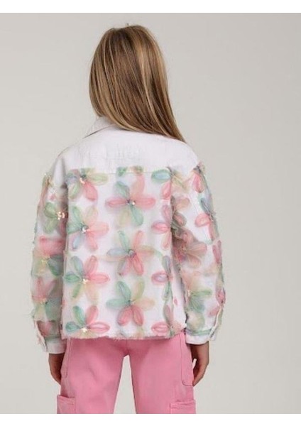 Kız Çocuk Tasarım Çiçekli Kot Ceket indirimleri