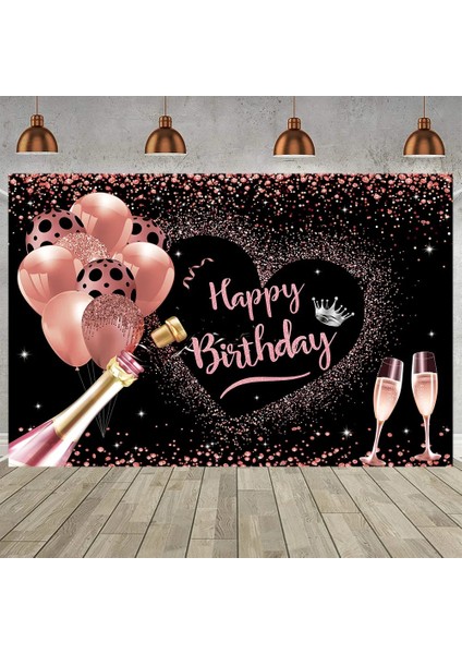 1 Takım B Gül Altın Siyah Mutlu Doğum Günü Partisi Arka Planında Banner Yetişkin Tema Parti Dekorasyon Dıy Parti Altın Glitter Fotoğraf Arka Plan Bez (Yurt Dışından) fırsatları