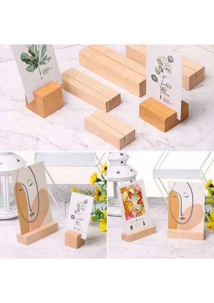 3X3X3CM-C Resim Çerçevesi Tabanı Masa Kartı Doğal Ahşap Notlar Klipler Fotoğraf Tutucu Kelepçeleri Standı Desteği Masaüstü Dekor (Yurt Dışından) fiyatları