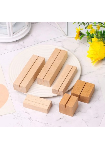 3X3X3CM-C Resim Çerçevesi Tabanı Masa Kartı Doğal Ahşap Notlar Klipler Fotoğraf Tutucu Kelepçeleri Standı Desteği Masaüstü Dekor (Yurt Dışından) indirimleri