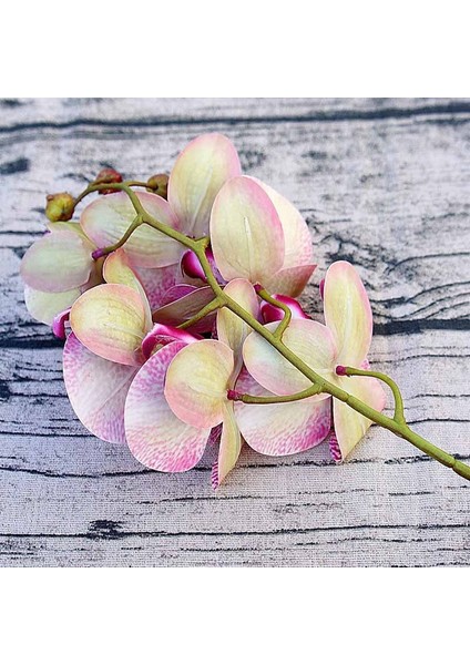 Beyaz 3D Küçük Kelebek Orkide 6 Kafaları/paket Sahte Çiçek Ev Perdelik Duvar Düğün Dekorasyon Noel Diy Yapay Phalaenopsis (Yurt Dışından) indirimleri
