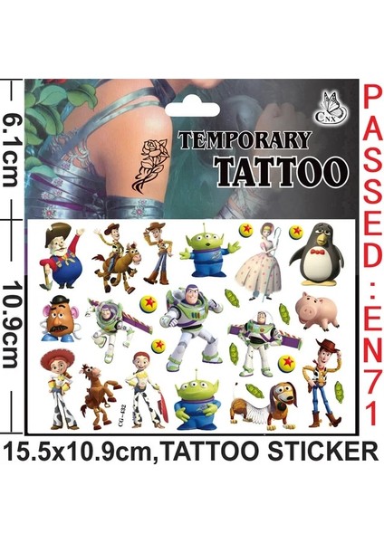 1 Sayfalık Stil C Disney Oyuncak Hikayesi Buzz Lightyear Dövmeler Sahte Geçici Dövmeler Çocuklar Için Erkek Kadın Yetişkinler Karikatür Doğum Günü Partisi Malzemeleri (Yurt Dışından)