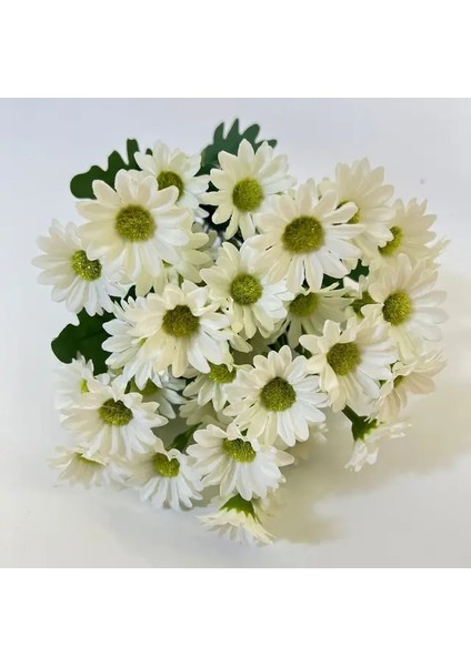 Beyaz 1 Adet Papatya 1 Adet 35 cm 7 Çatal Yapay Buket Ayçiçeği Çiçekleri Küçük Papatya Düğün Ev Dekorasyon Krizantem Taze Ipek Çiçekler (Yurt Dışından)