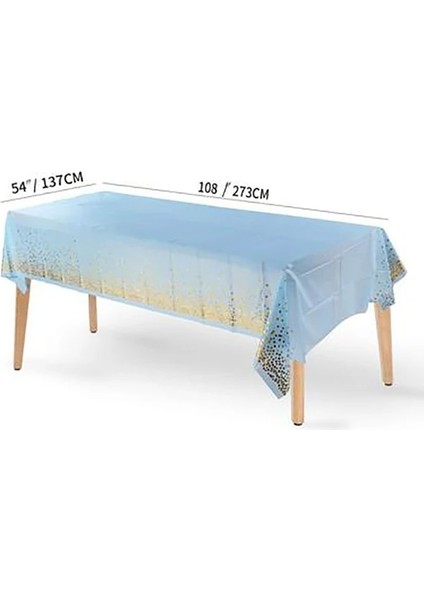 LANTANZHUO1PACK Mavi Altın Dalga Noktası Kaliteli Tek Kullanımlık Sofra Plaka Flama Kız Tatil Doğum Günü Partisi Dekorasyon Çocuk Banyo Partisi (Yurt Dışından)