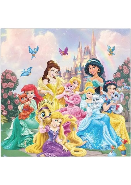 6 Adet Şapka Disney Külkedisi Kar Beyaz Prenses Tema Kağıt Tabaklar Bardak Banner Parti Dekorasyon Parti Malzemeleri Tek Kullanımlık Çatal Bıçak Kaşık Seti (Yurt Dışından)