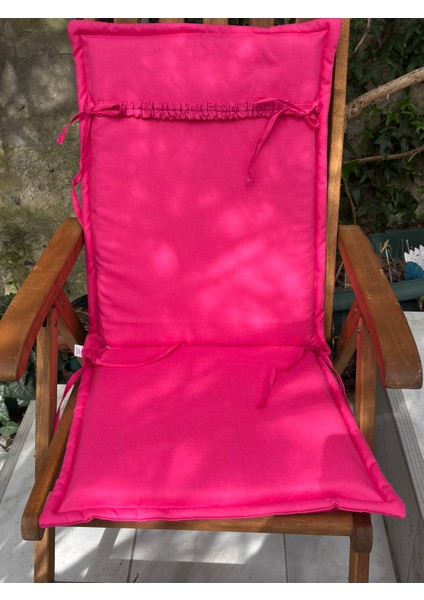 Koton Kumaş Pembe Bordo Dokuma 2 Kademeli Arkalıklı Şezlong Sandalye Minderi modelleri