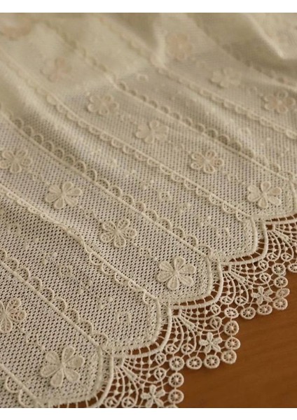 Vintage Triko Üzeri Üç Boyutlu Kopma Dantelli Kumaş fırsatları