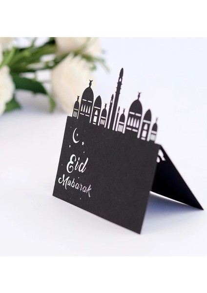 Altın 10 Adet 10/30/50 Adet Eid Mubarak Parti Koltuk Kartı Adı Yer Kartları Kartpostallar Ramazan Eid Müslüman Parti Ramazan Kareem Masa Süslemeleri (Yurt Dışından) fırsatları